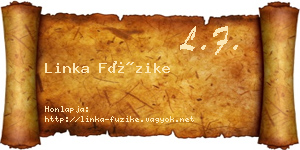 Linka Füzike névjegykártya